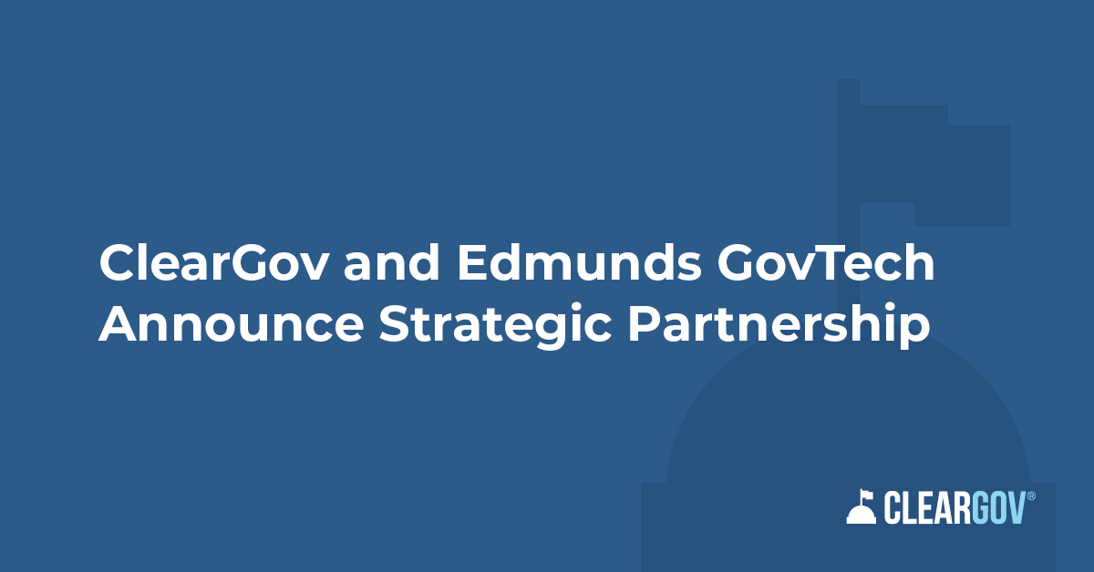 ClearGov Edmunds GovTech Partnership